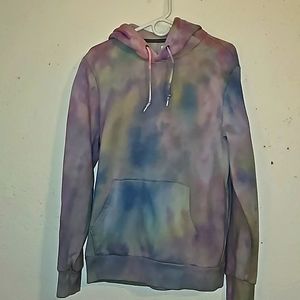Long sleeved custom tie-dyed hoodie sweatshirt